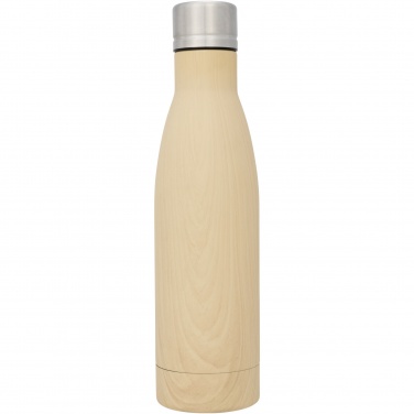 Logotrade werbemittel das Foto: Vasa Kupfer-Vakuum Isolierflasche in Holzoptik, 500 ml