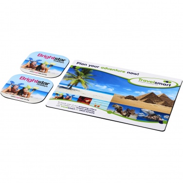 Logotrade Werbegeschenke das Foto: Brite-Mat® Mousepad- und Untersetzer-Set 3