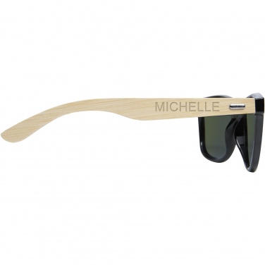 Logotrade Firmengeschenke das Foto: Taiyō verspiegelte polarisierte Sonnenbrille aus rPET/Bambus in Geschenkbox