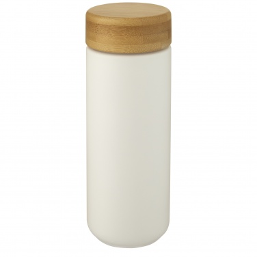 Logotrade Werbeartikel das Foto: Lumi 300 ml Keramikbecher mit Bambusdeckel