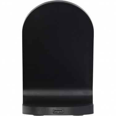 Logotrade Logogeschenke das Foto: Loop kabellose Ladestation mit 15W Doppelspule aus recyceltem RCS Kunststoff