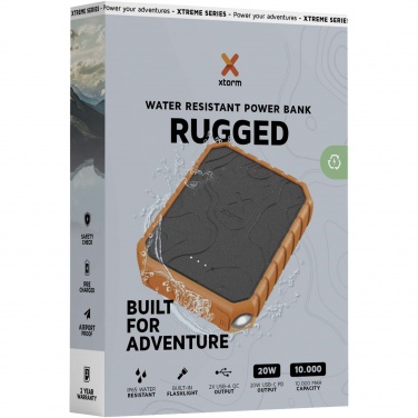 Logotrade Firmengeschenke das Foto: Xtorm XR201 Xtreme 20 W 10.000 mAh QC3.0 wasserdichte, robuste Powerbank mit Taschenlampe