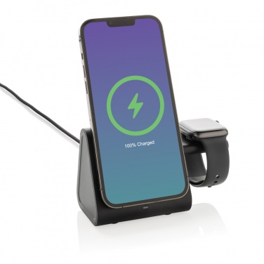 Logotrade Geschäftsgeschenke das Foto: Powerbase 3-in-1-Charger aus RCS Kunststoff mit Powerbank