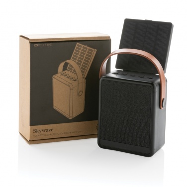 Logotrade Werbegeschenke das Foto: Skywave 12W Solar-Lautsprecher aus RCS recyceltem Kunststoff