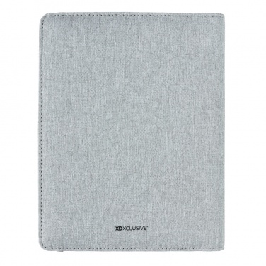 Logotrade Geschäftsgeschenke das Foto: Air 5W Wireless Charging Notizbuch A5 mit 5000 mAh Powerbank