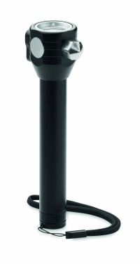 Logotrade Geschäftsgeschenke das Foto: 3-in-1 Aluminium-Taschenlampe mit Nothammer und Sicherheitsgurt-Schneider, individuell bedruckbar.