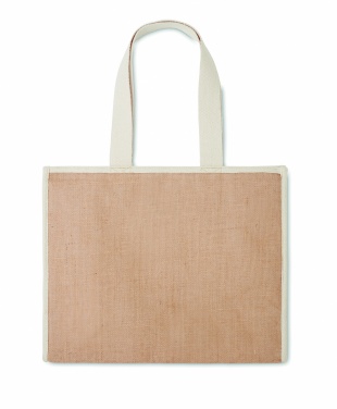 Logotrade Firmengeschenke das Foto: Jute-Canvas Shopping Tasche