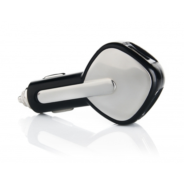 Logotrade Logogeschenke das Foto: Duales USB-Autoladegerät