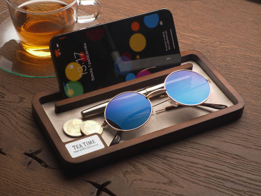 Logotrade Werbegeschenke das Foto: Schreibtisch-Organizer aus Holz 1818121