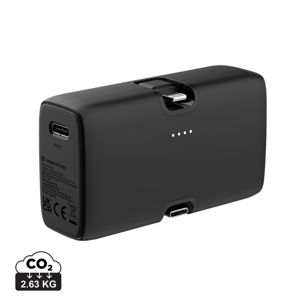 Logotrade Geschäftsgeschenke das Foto: Urban Vitamin Los Angeles 20W Powerbank aus RCS rec. Plastik