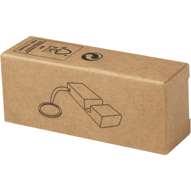 Logotrade Werbegeschenke das Foto: Bosona Smartphonehalterung mit Schlüsselanhänger aus Bambus