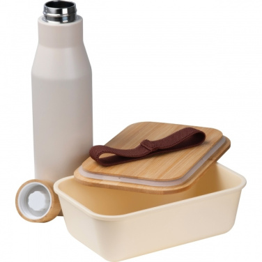 Logotrade Werbeartikel das Foto: Set Lunchbox mit Edelstahlflasche Toronto