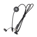 Kabel 4in1 mit beleuchtetem Logo - LH-ZM02, Schwarz