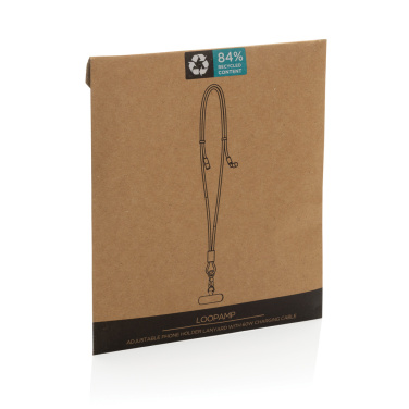 Logotrade Geschäftsgeschenke das Foto: LoopAmp verstellbares 60W Telefonkabel aus RCS rPET
