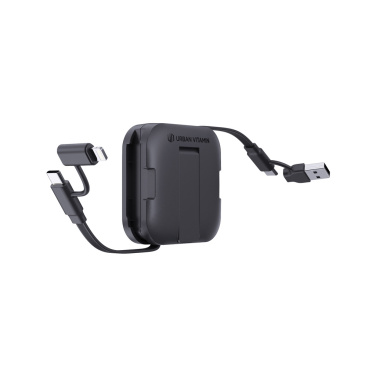 Logotrade Werbeartikel das Foto: Urban Vitamin San Jose 100W-Halter mit einziehbarem Kabel