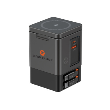 Logotrade Werbegeschenke das Foto: Urban Vitamin Sacramento 105W GaN Charger mit einz. Kabeln