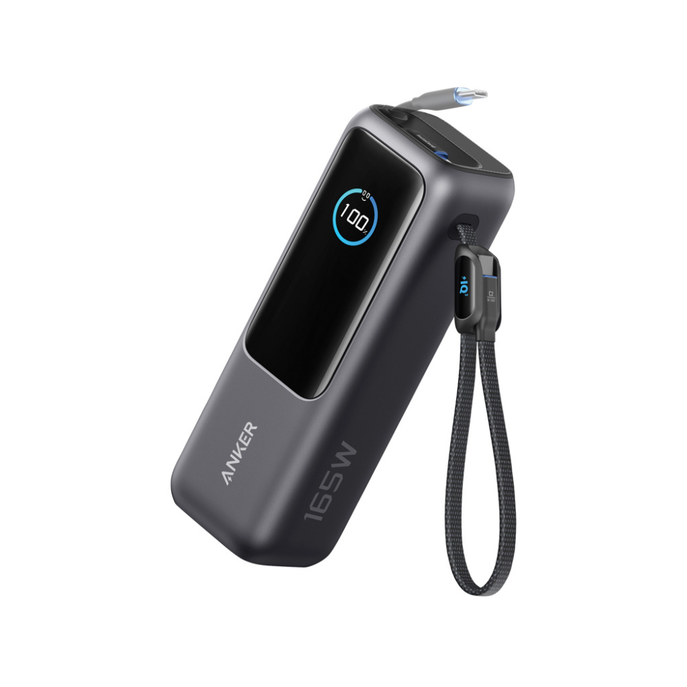 Logotrade werbemittel das Foto: Anker Powerbank 25.000mAh-165W, mit integr. einziehb. Kabel