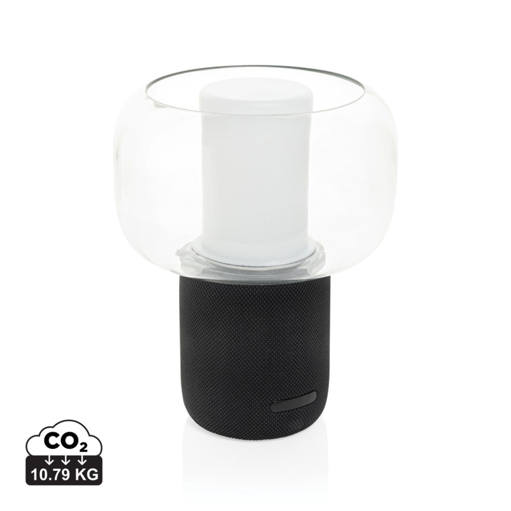 Logotrade Firmengeschenke das Foto: Lux 10W Lautsprecherlampe aus RCS recyceltem Kunststoff