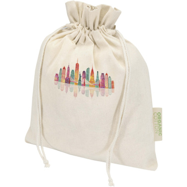 Logotrade Werbegeschenke das Foto: Odisha 140 g/m² OCS Bio-Geschenktasche – 30 × 25 cm
