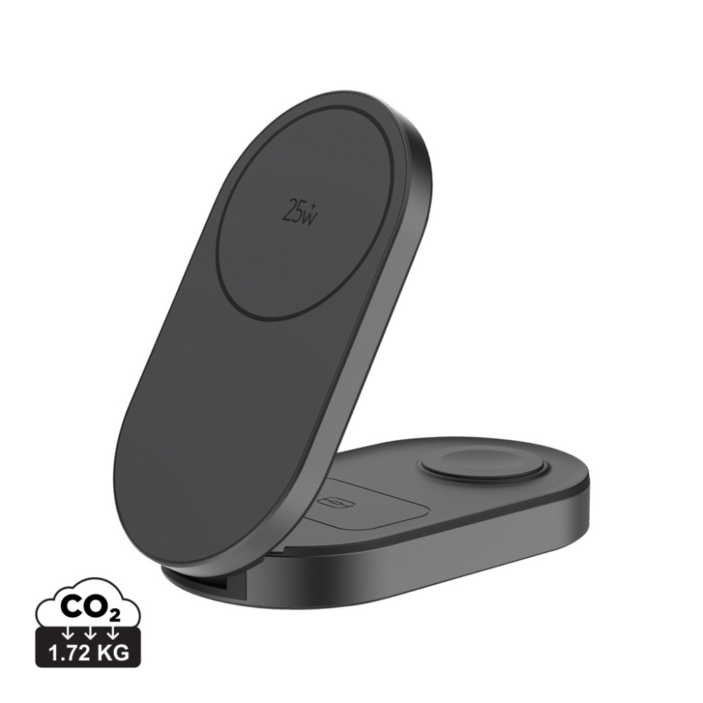 Logotrade Werbegeschenke das Foto: Quantum Ultra-Fast 3-in-1 25W faltbarer Wireless Charger