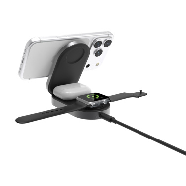Logotrade Logogeschenke das Foto: Quantum Ultra-Fast 3-in-1 25W faltbarer Wireless Charger