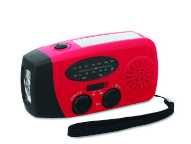 Logotrade Werbeartikel das Foto: AM/FM Radio SOS mit Taschenlampe