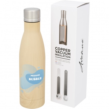 Logo trade promotional gifts picture of: Vasa 500 ml wood-look copper vacuum insulated bottle