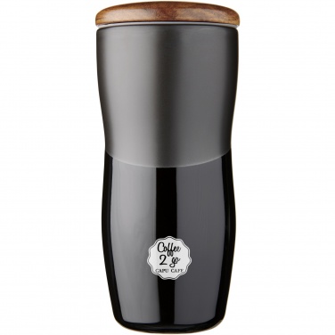 Logo trade business gifts image of: Double-walled ceramic tumbler Reno 370 ml