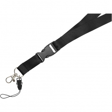 Logo trade promotional merchandise photo of: Sagan phone holder lanyard with detachable buckle
