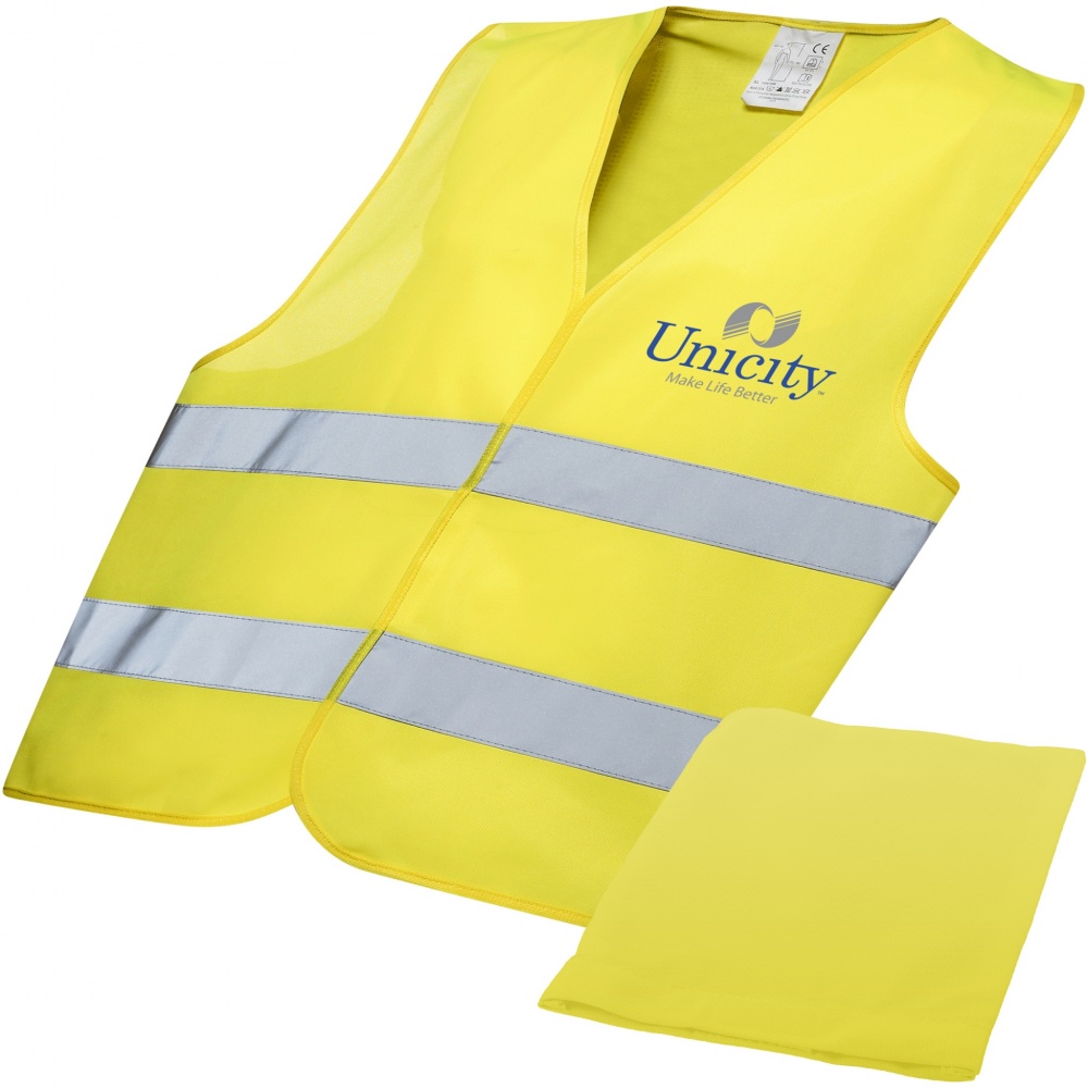 Logo trade promotional giveaways image of: RFX™ Watch-out XL safety vest in pouch for professional use