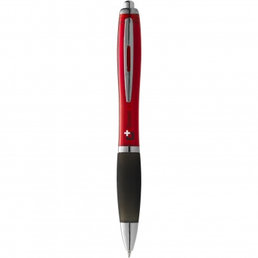 Logo trade promotional gifts picture of: Nash ballpoint pen coloured barrel and black grip