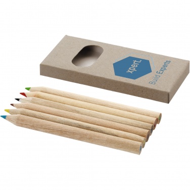 Logo trade advertising products image of: Ayola 6-piece coloured pencil set