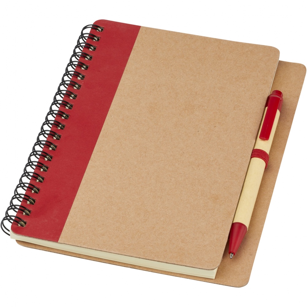 Logo trade promotional giveaway photo of: Priestly recycled notebook with pen