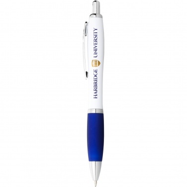 Logotrade promotional giveaway picture of: Nash ballpoint pen with white barrel and coloured grip