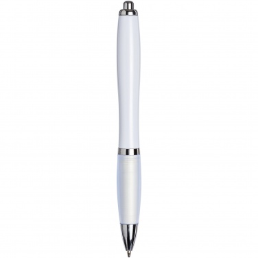 Logo trade promotional giveaways image of: Nash ballpoint pen with coloured barrel and grip