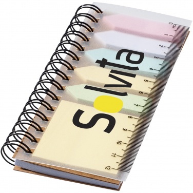 Logo trade promotional giveaway photo of: Spinner spiral notebook with coloured sticky notes