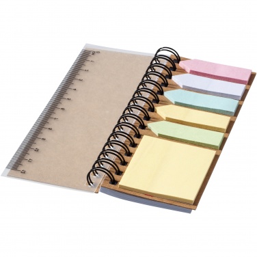 Logo trade promotional items image of: Spinner spiral notebook with coloured sticky notes