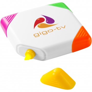 Logotrade promotional items photo of: Trafalgar square-shaped 4-colour highlighter
