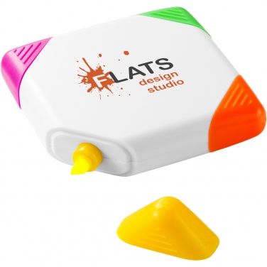 Logotrade promotional items photo of: Trafalgar square-shaped 4-colour highlighter