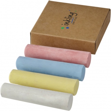 Logo trade promotional gifts image of: Screech 4-piece chalk set