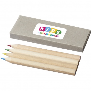 Logo trade corporate gifts picture of: Tullik 4-piece coloured pencil set