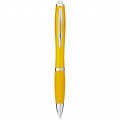 Nash ballpoint pen coloured barrel and grip, Yellow