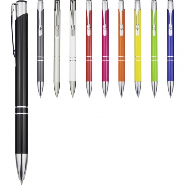 Logotrade corporate gift image of: Moneta aluminium click ballpoint pen (blue ink)