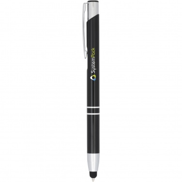 Logo trade promotional merchandise picture of: Moneta anodized aluminium click stylus ballpoint pen
