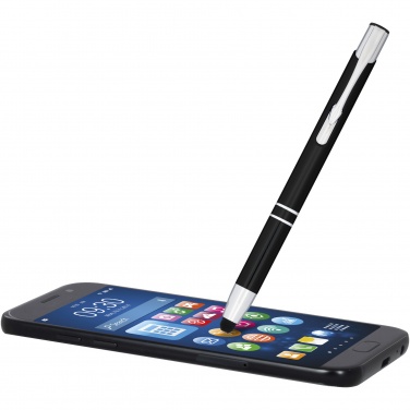 Logo trade business gifts image of: Moneta anodized aluminium click stylus ballpoint pen