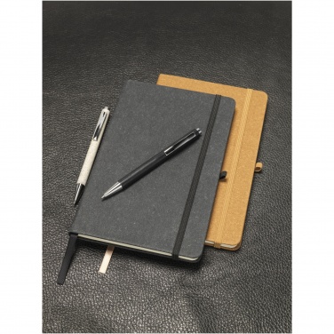 Logo trade advertising products picture of: Atlana leather pieces notebook