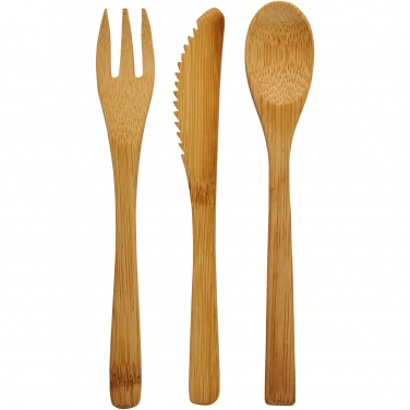 Logo trade promotional giveaways picture of: Celuk bamboo cutlery set