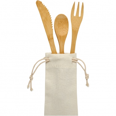 Logo trade promotional gift photo of: Celuk bamboo cutlery set