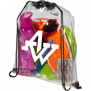 Logotrade advertising products photo of: Lancaster transparent drawstring bag 5L