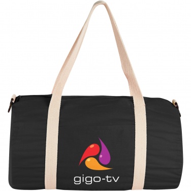 Logo trade promotional merchandise photo of: Cochichuate cotton barrel duffel bag 25L